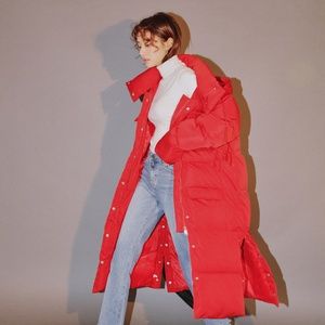 BNWT High Collar Puffer Coat Parka Jacket ONESIZE